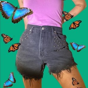 😍BOGO Hand made embellished cut off shorts